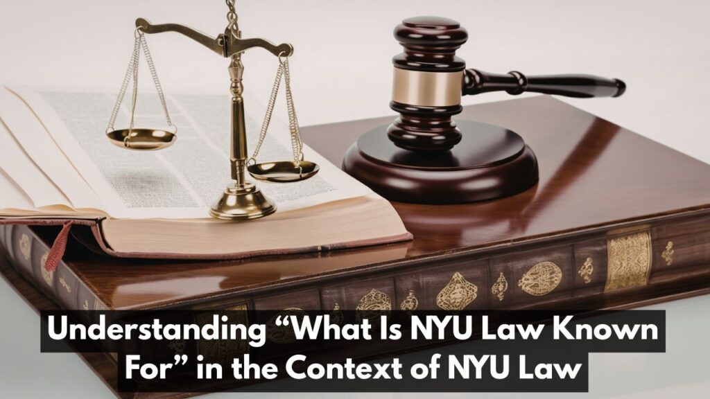 Understanding “What Is NYU Law Known For” in the Context of NYU Law