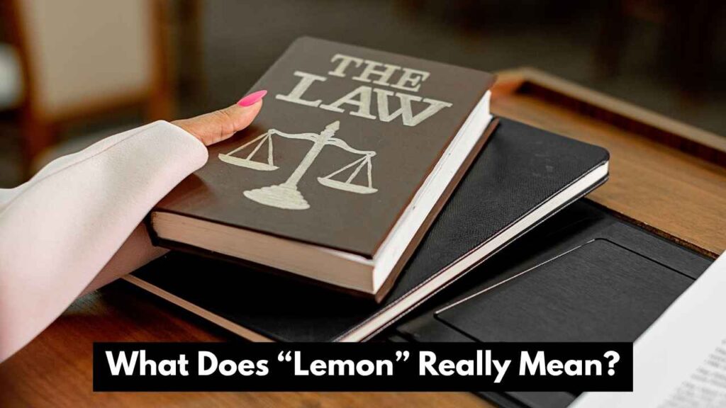 What Does “Lemon” Really Mean?