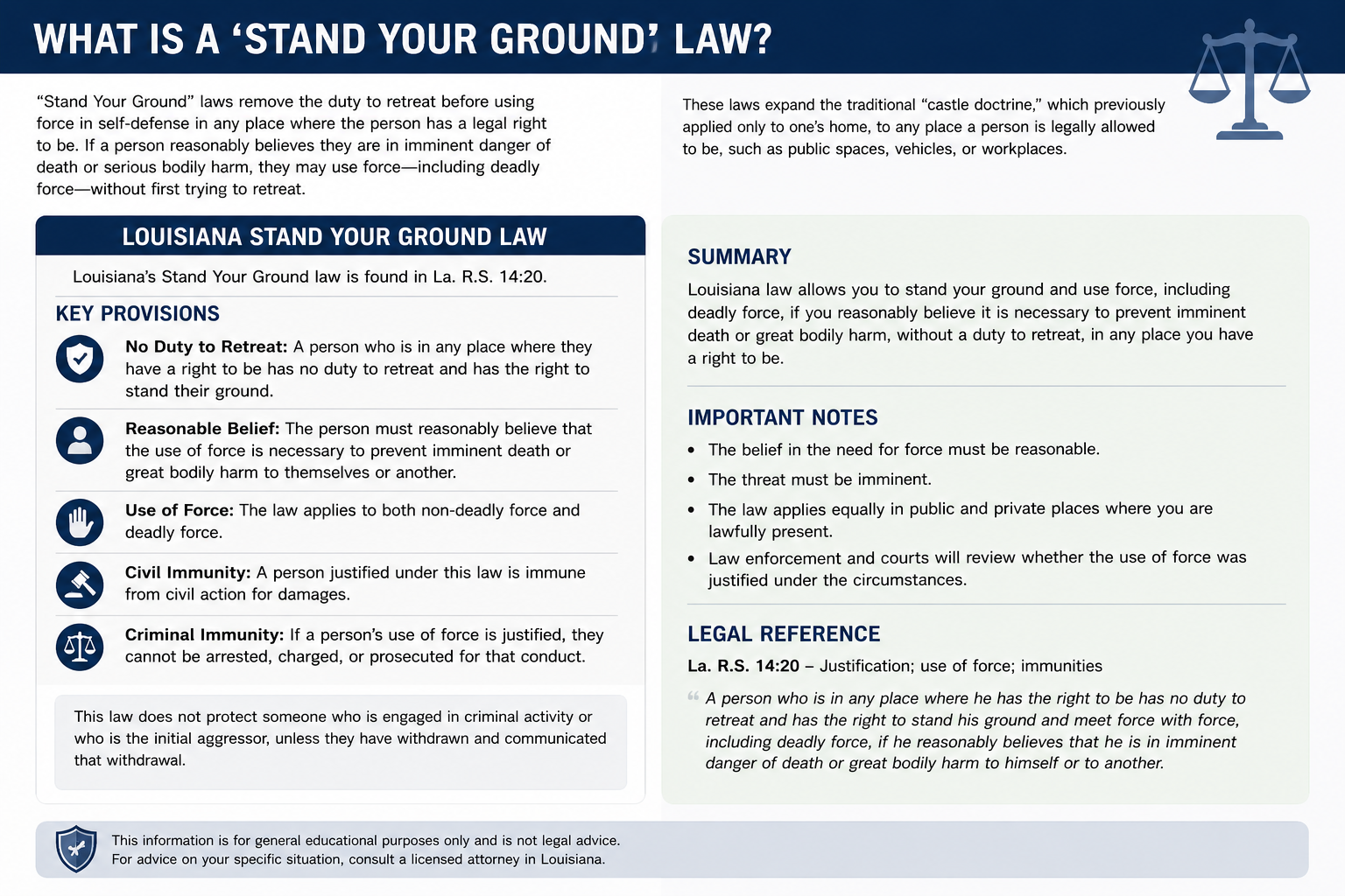 Louisiana Stand Your Ground law