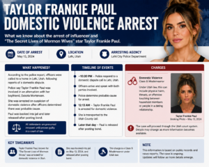 Taylor Frankie Paul Domestic Violence Arrest